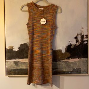 NWT Isalis rainbow knit mini dress. Size M.